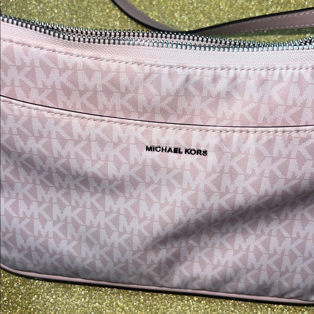 New Michael Kors Jet Set Small Pochette Nylon Crossbody - Picture 3 of 17